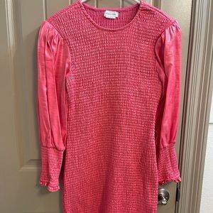 Lovers and Friends pink long sleeve mini dress